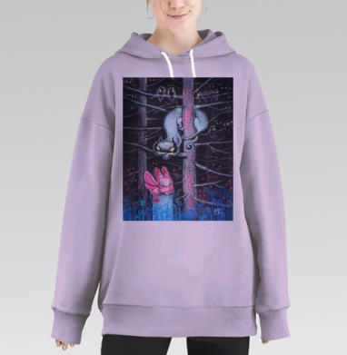 Магический лес, Hoodie Long Oversize Fiolet