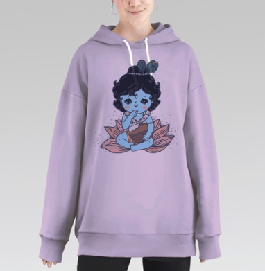Маленький Кришна, Hoodie Long Oversize Fiolet