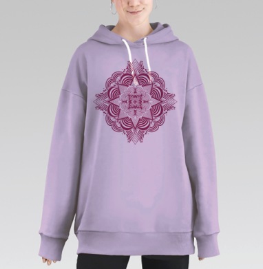 Мандала изобилия, Hoodie Long Oversize Fiolet