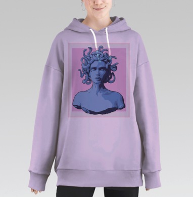 МЕДУЗЗА, Hoodie Long Oversize Fiolet
