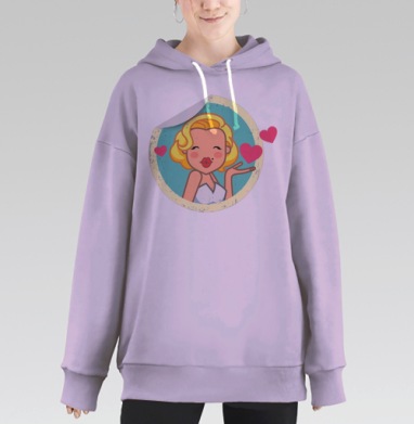 Мэрилин Монро, Hoodie Long Oversize Fiolet