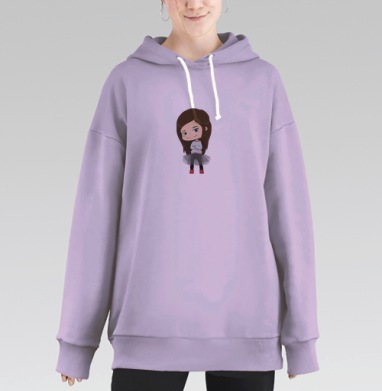 Модница, Hoodie Long Oversize Fiolet