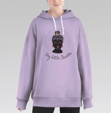 Мой маленький будда, Hoodie Long Oversize Fiolet