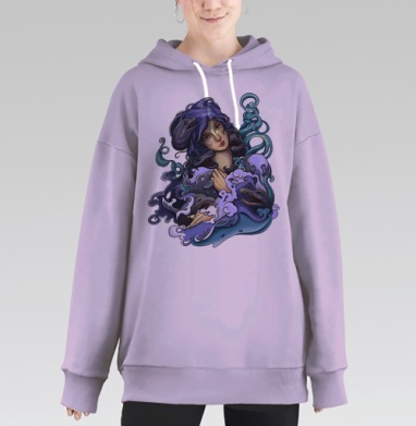 Мурена, Hoodie Long Oversize Fiolet