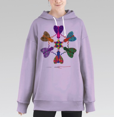 Мухи творчества, Hoodie Long Oversize Fiolet