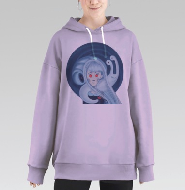 Музыкальная улитка, Hoodie Long Oversize Fiolet