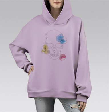 НекРоманс, Hoodie Mono Fiolet, оверсайз, утепленная