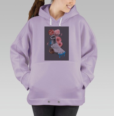 Нога статуи на темном, Hoodie Oversize Fiolet
