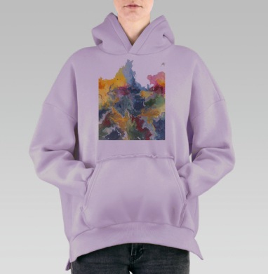 Норвежское лето, Hoodie Oversize Fiolet, утепленная
