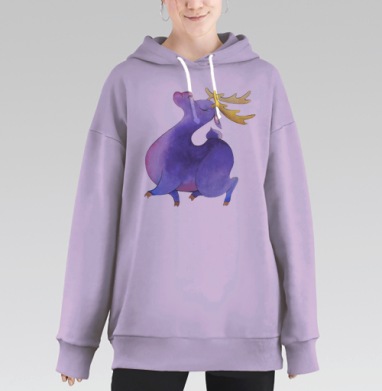 Олень де Лон, Hoodie Long Oversize Fiolet