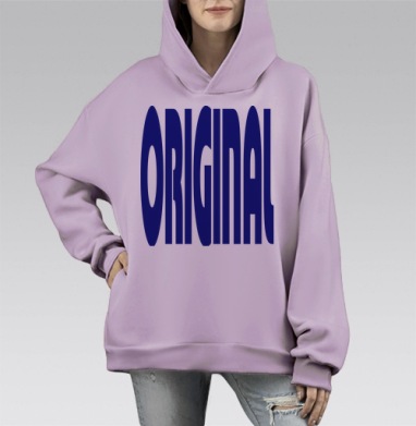 Оригинал, Hoodie Mono Fiolet, оверсайз, утепленная