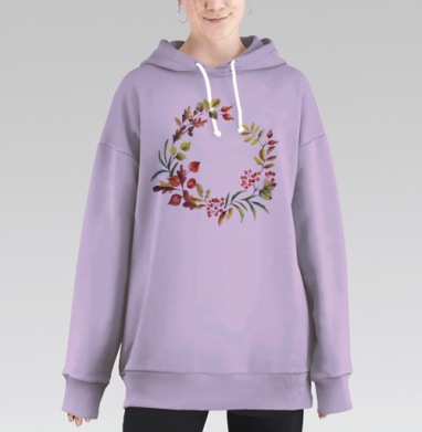 Осенний родной, Hoodie Long Oversize Fiolet
