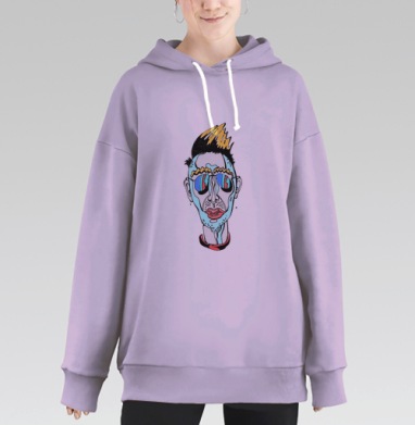 Парень, Hoodie Long Oversize Fiolet