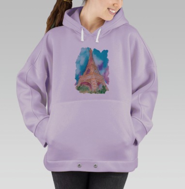 Париж, я люблю тебя, Hoodie Oversize Fiolet