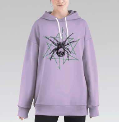 Паук, Hoodie Long Oversize Fiolet