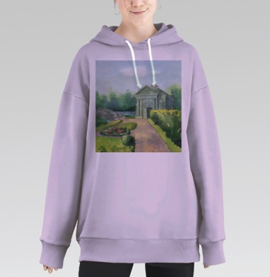 Павильон Любви в парке Гатчина пространство атмосфера гармонии, Hoodie Long Oversize Fiolet