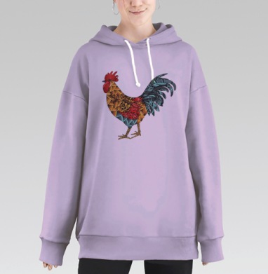 Петух, Hoodie Long Oversize Fiolet