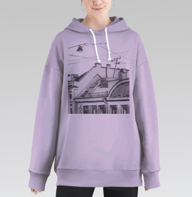 Питерские крыши, Hoodie Long Oversize Fiolet