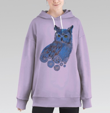 ПОЛЯРНАЯ СОВА, Hoodie Long Oversize Fiolet