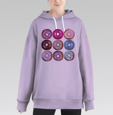 Понч, Hoodie Long Oversize Fiolet