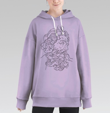 Poseidon / Посейдон, Hoodie Long Oversize Fiolet