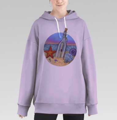 Послание в бутылке, Hoodie Long Oversize Fiolet