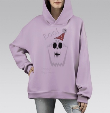 Поздравление!, Hoodie Mono Fiolet, оверсайз, утепленная