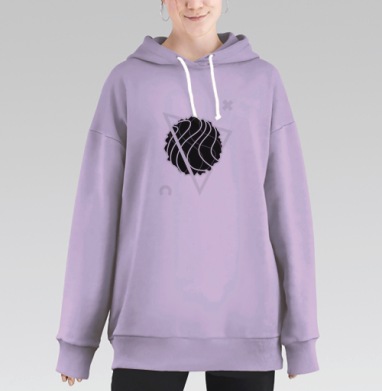 ПРИЗМА, Hoodie Long Oversize Fiolet