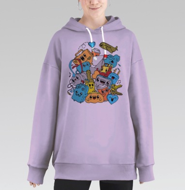 Путешественное, Hoodie Long Oversize Fiolet