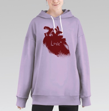 Реальная любовь, Hoodie Long Oversize Fiolet