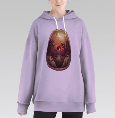 РОТ, Hoodie Long Oversize Fiolet