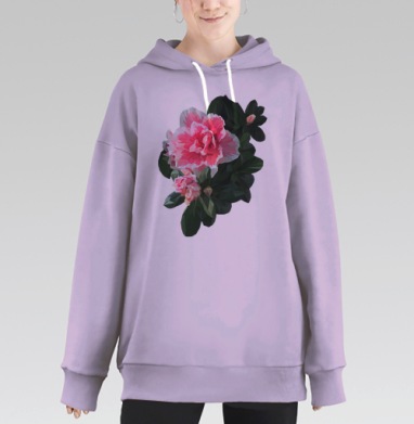 Розовая азалия, Hoodie Long Oversize Fiolet