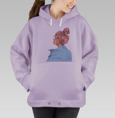 Розовые волосы, Hoodie Oversize Fiolet