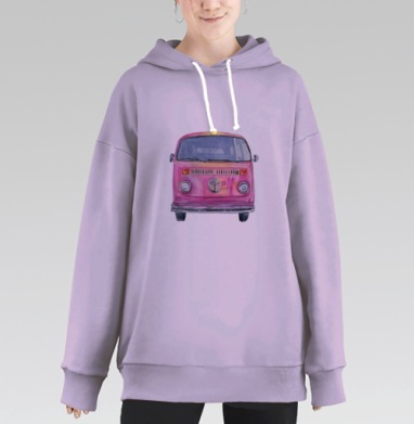 Розовый микроавтобус, Hoodie Long Oversize Fiolet