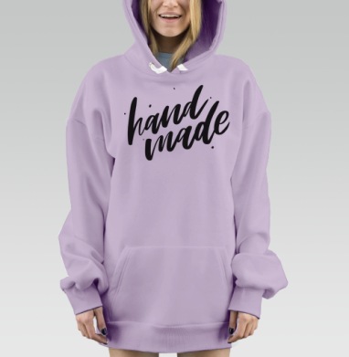 Ручная Кистевая Каллиграфия Сделано Вручную, Hoodie Mjhigh Dig Mel, Fiolet, утепленная