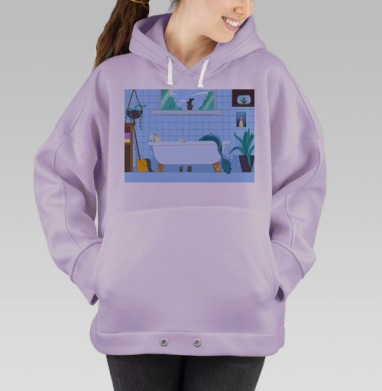 Русал в ванной, Hoodie Oversize Fiolet
