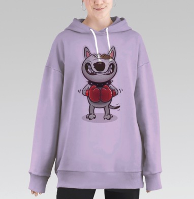 Сердитый буль, Hoodie Long Oversize Fiolet