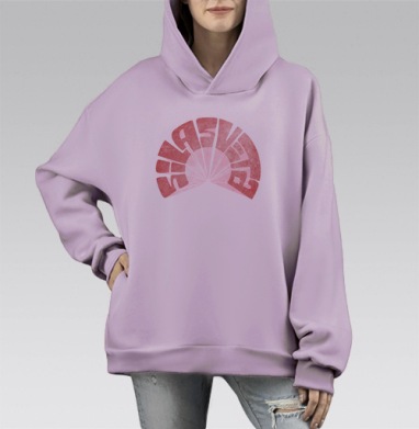 Sila Sveta логотип, Hoodie Mono Fiolet, оверсайз, утепленная