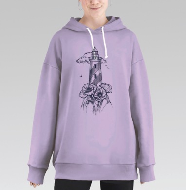 Синий маяк, Hoodie Long Oversize Fiolet