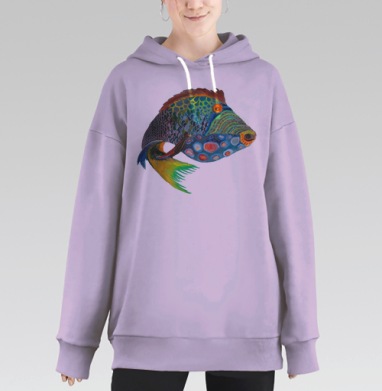 СКАЗОЧНАЯ РЫБА, Hoodie Long Oversize Fiolet