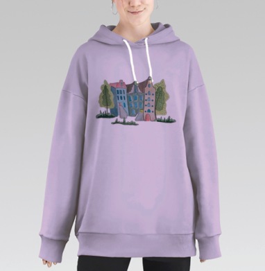 Сказочная улица, Hoodie Long Oversize Fiolet