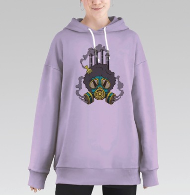 СМОУК, Hoodie Long Oversize Fiolet