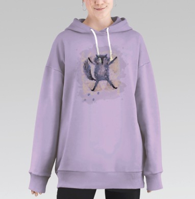 Снежный ангел, Hoodie Long Oversize Fiolet