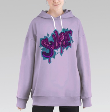 Sollar  / Соллар, Hoodie Long Oversize Fiolet