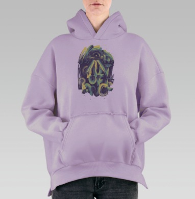 Свободный Драйв Рок Музыка Just Rock, Hoodie Oversize Fiolet, утепленная