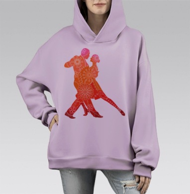Танго, Hoodie Mono Fiolet, оверсайз, утепленная