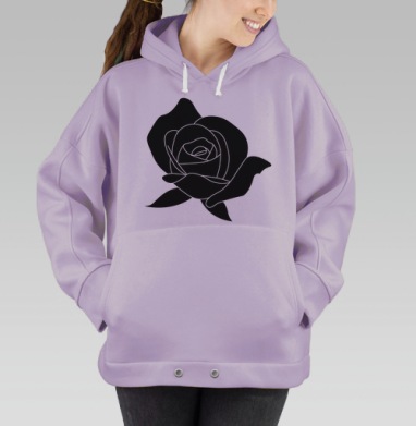 Тату роза, Hoodie Oversize Fiolet