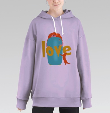 ТруЛав, Hoodie Long Oversize Fiolet