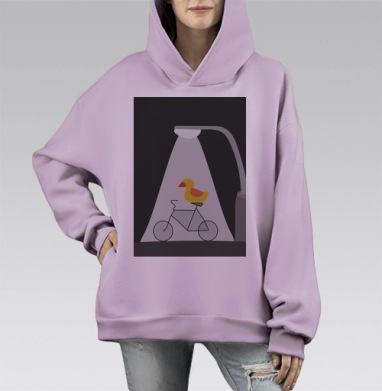 Утиная история, Hoodie Mono Fiolet, оверсайз, утепленная
