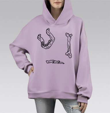 Важные компоненты, Hoodie Mono Fiolet, оверсайз, утепленная